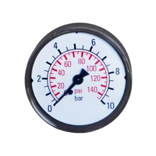 تصویر  گیج فشار پلاستیک برنجی npt aircom 63mm 0ta10 خشک افقی