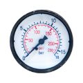 تصویر  گیج فشار قاب مشکی برنج AirCom صفحه 6 سانت خشک افقی 0-10 بار