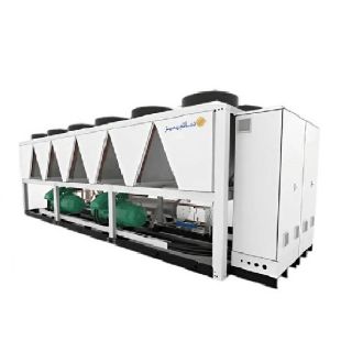 چیلر تراکمی هوایی اسکرو 550 تن تبرید دماتجهیز مدل DTCHS550
