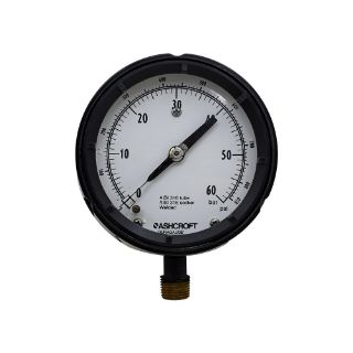 گیج فشار قاب مشکی اشکرافت رنج 60 بار