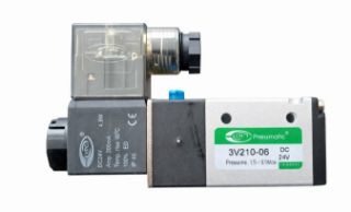 تصویر  شیر برقی پنوماتیکی 3/2-1/8 تک بوبین