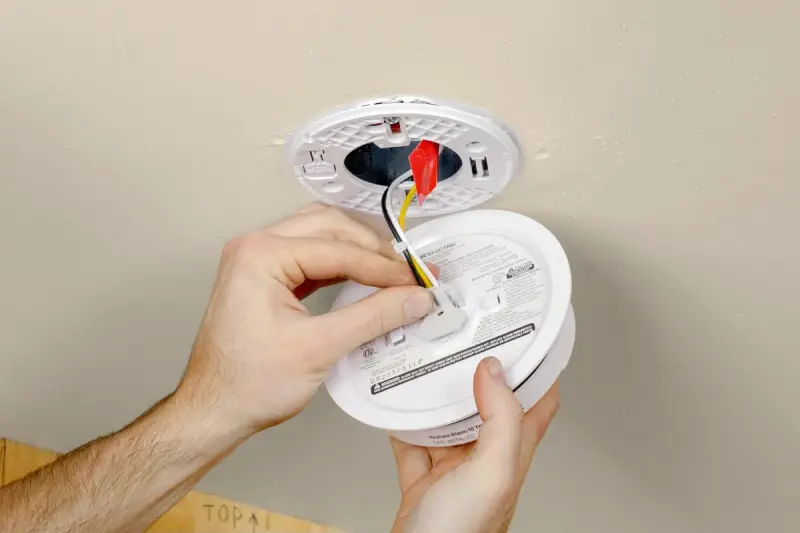نصب دیتکتور دود؛ اعتبار: FamilyHandyMan