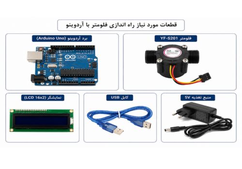 قطعات مورد نیاز برای راه ‌اندازی فلومتر با آردوینو