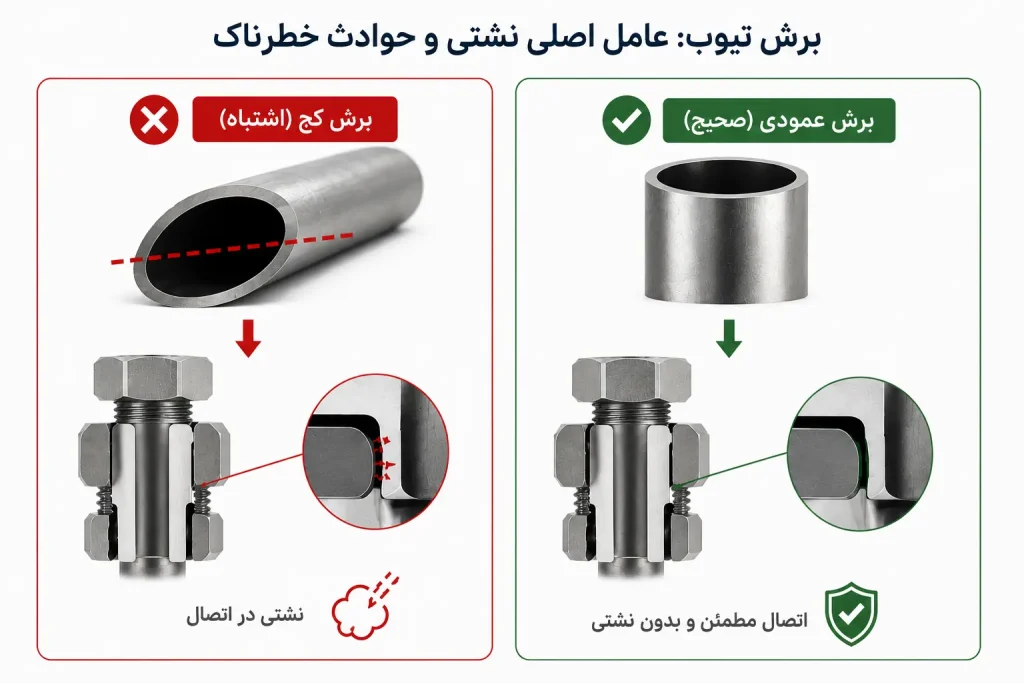 برش عمودی تیوب