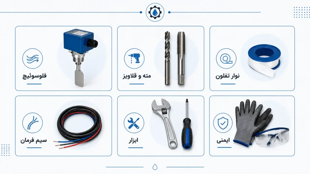 تجهیزات نصب فلوسوئیچ اصلاحی