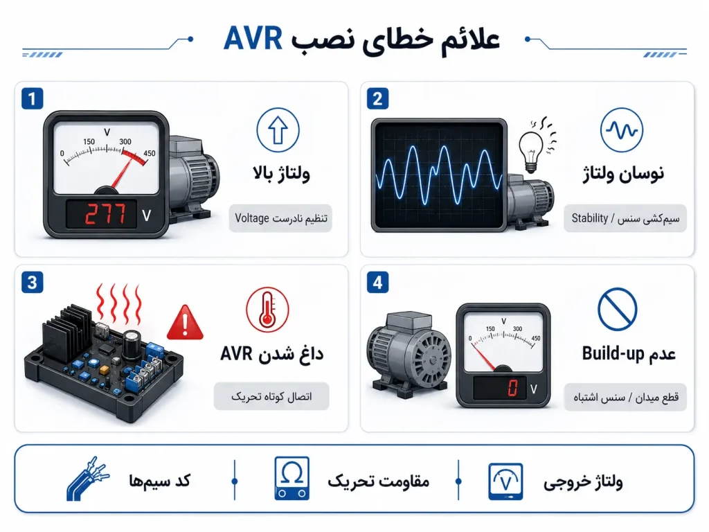 علائم خطای نصب avr