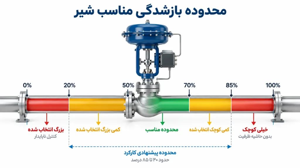 بررسی بازشدگی شیر (Valve Opening)